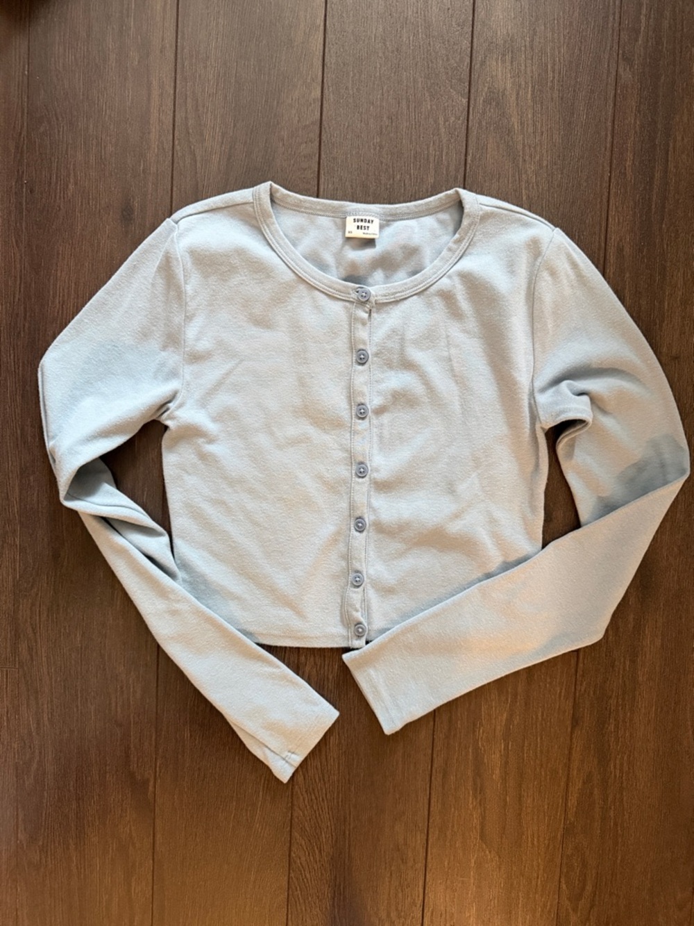 Sunday Best French blue long sleeve top XS